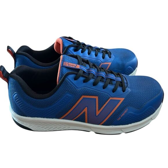 New Balance Evolve Industrial Alloy Toe Safety Shoes Men’s 8.5 AT EH Blue Orange - Picture 5 of 9